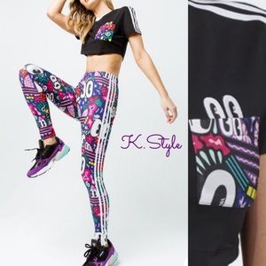 Adidas Hattie Doodles Crop Tee & Leggings